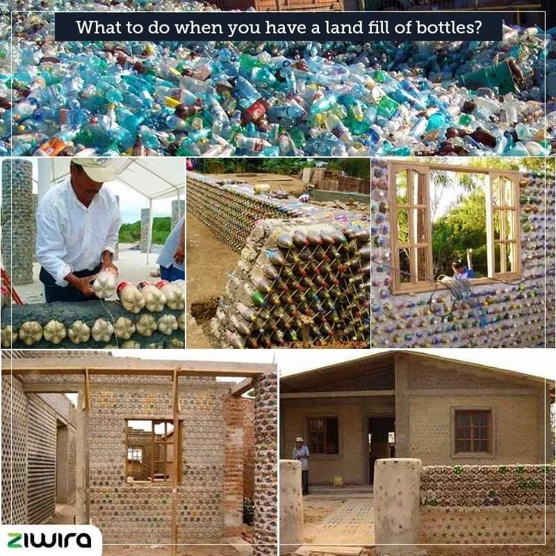 What to do when you have a land fill of bottles? Build Ecobricks!