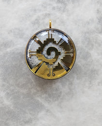 Handmade 77 Crystal Matrix Orgone Pendant | White Galactic Butterfly | EMF Protection Orgone Pendant | Quantum Healing Device