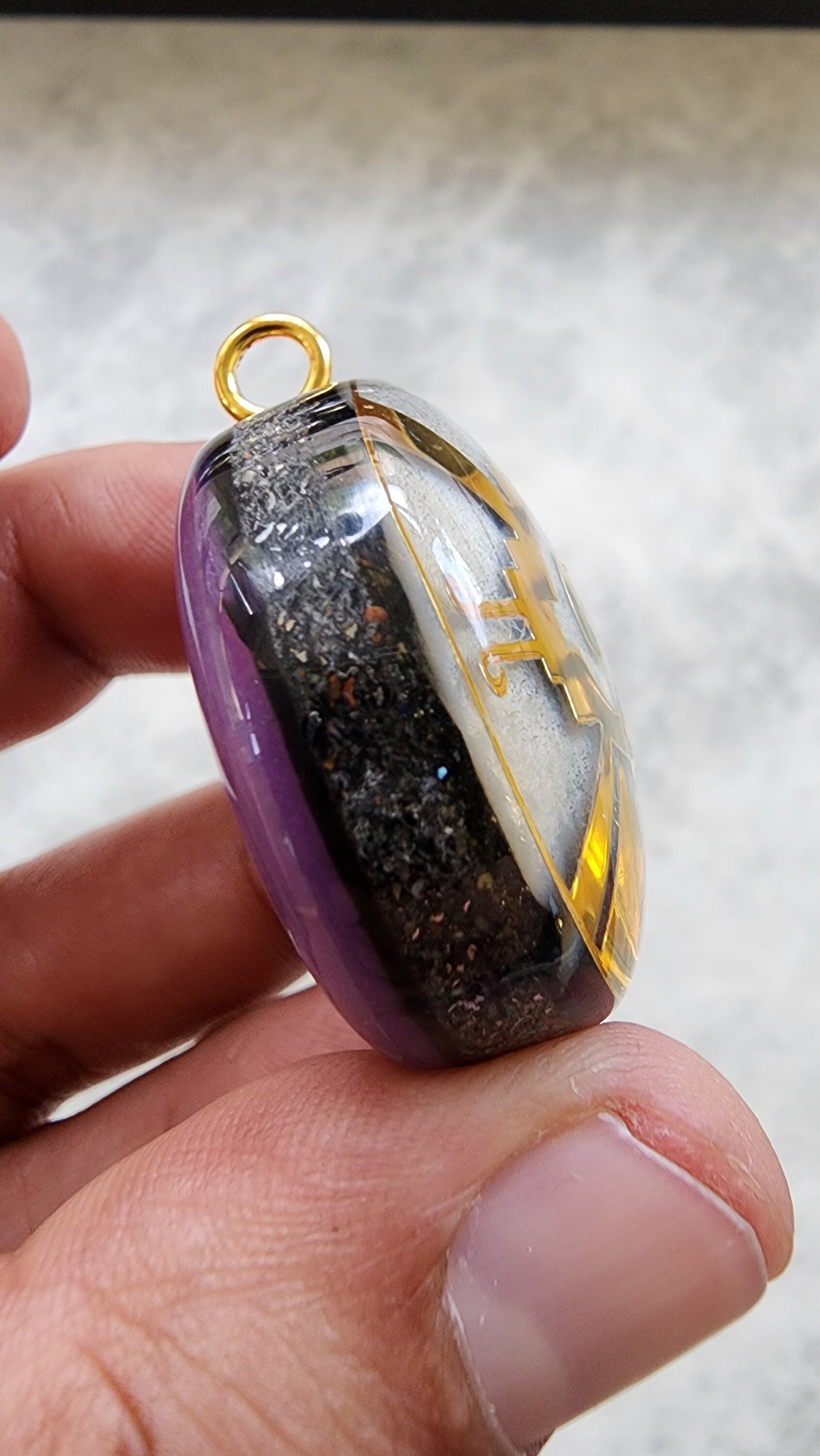 Handmade 77 Crystal Matrix Orgone Pendant | White Galactic Butterfly | EMF Protection Orgone Pendant | Quantum Healing Device