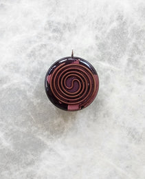 Handmade 77 Crystal Matrix Orgone Pendant | Purple Mandala | EMF Protection Orgone Pendant | Quantum Healing Device
