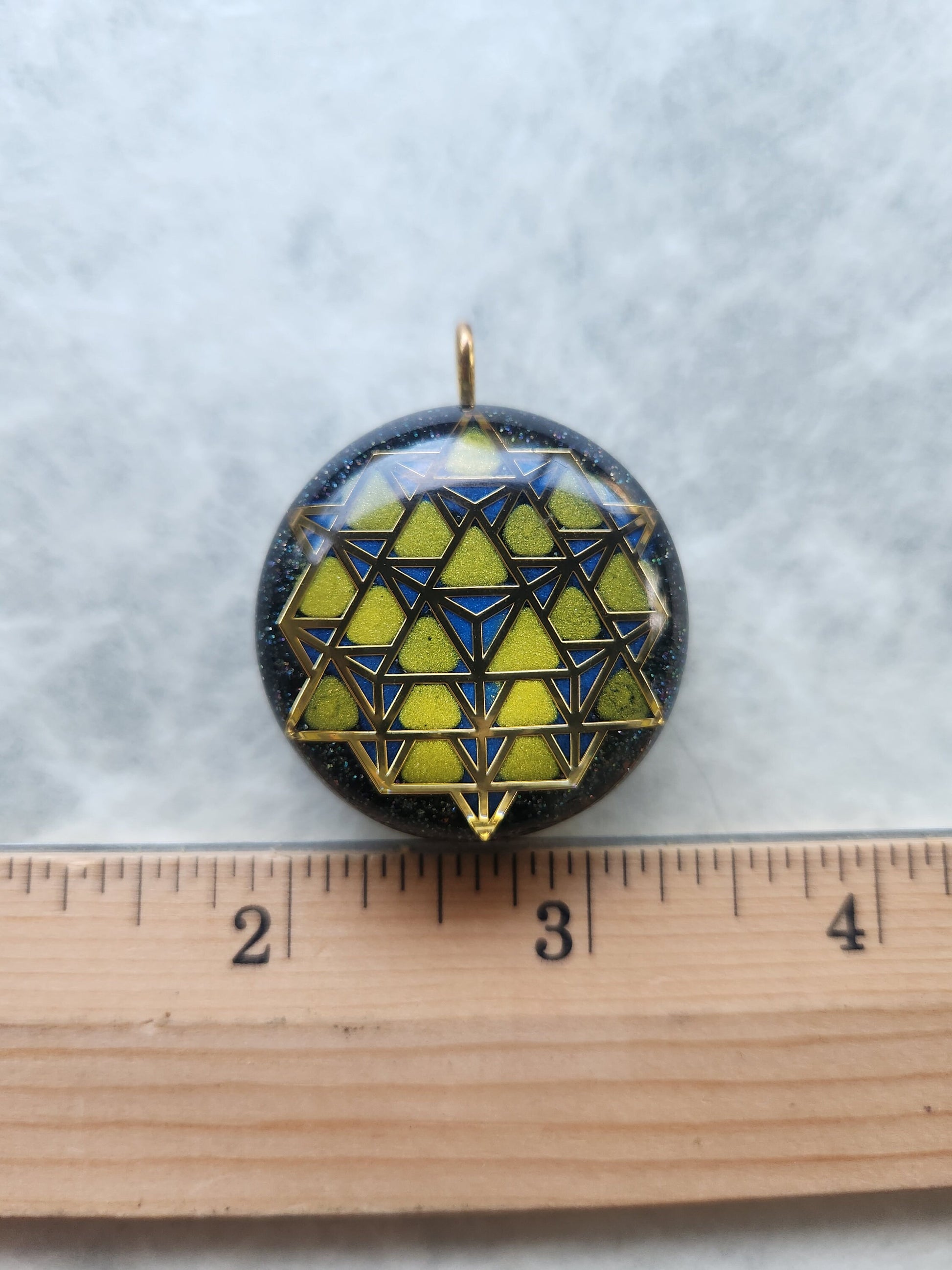 Handmade 55 Crystal Matrix Orgone Pendant | EMF Protection Pendant | 64 Tetrahedron Orgone Pendant | Quantum Healing Device