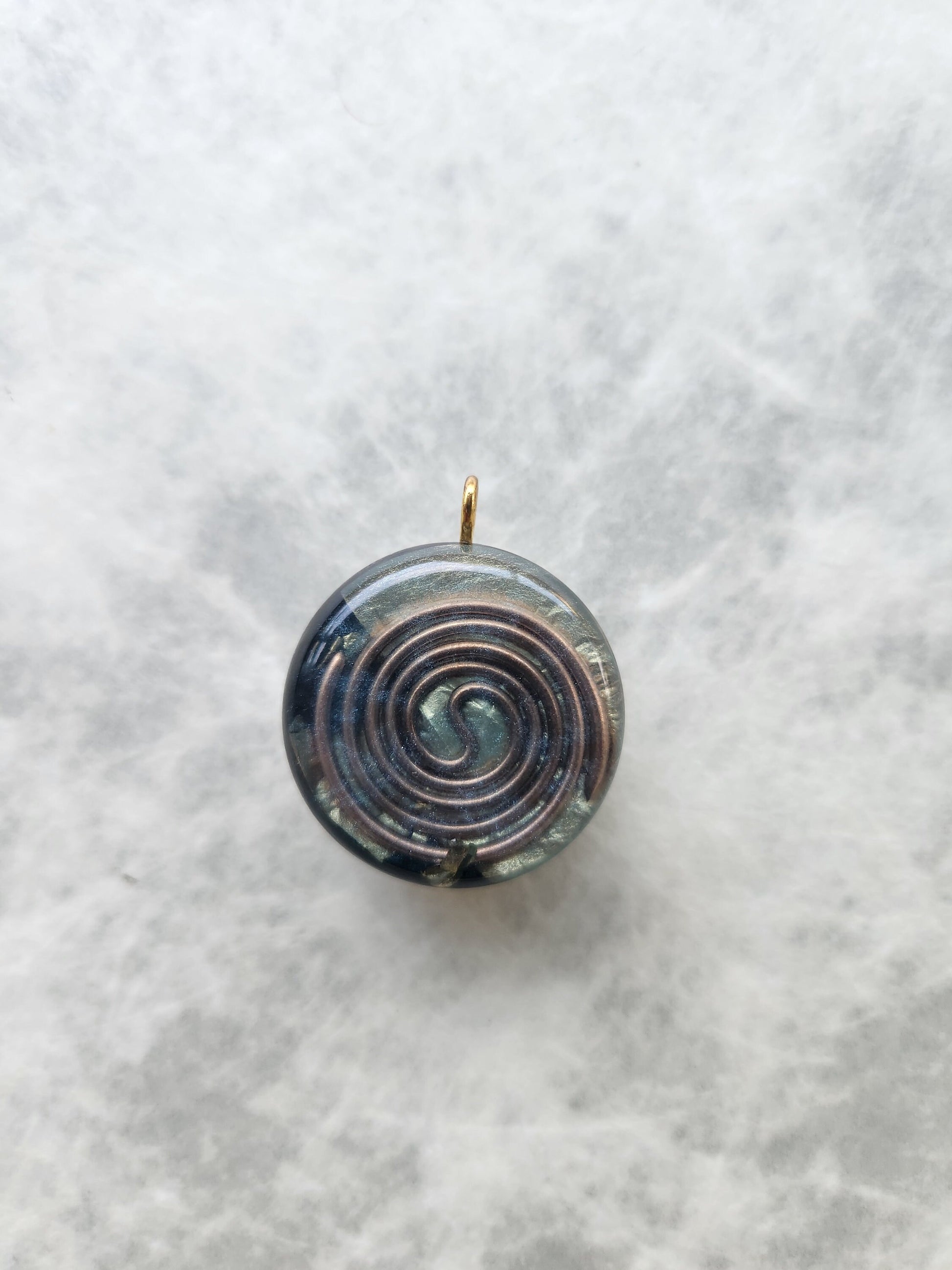 Handmade 55 Crystal Matrix Orgone Pendant | EMF Protection Pendant | 64 Tetrahedron Orgone Pendant | Quantum Healing Device