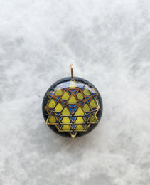 Handmade 55 Crystal Matrix Orgone Pendant | EMF Protection Pendant | 64 Tetrahedron Orgone Pendant | Quantum Healing Device