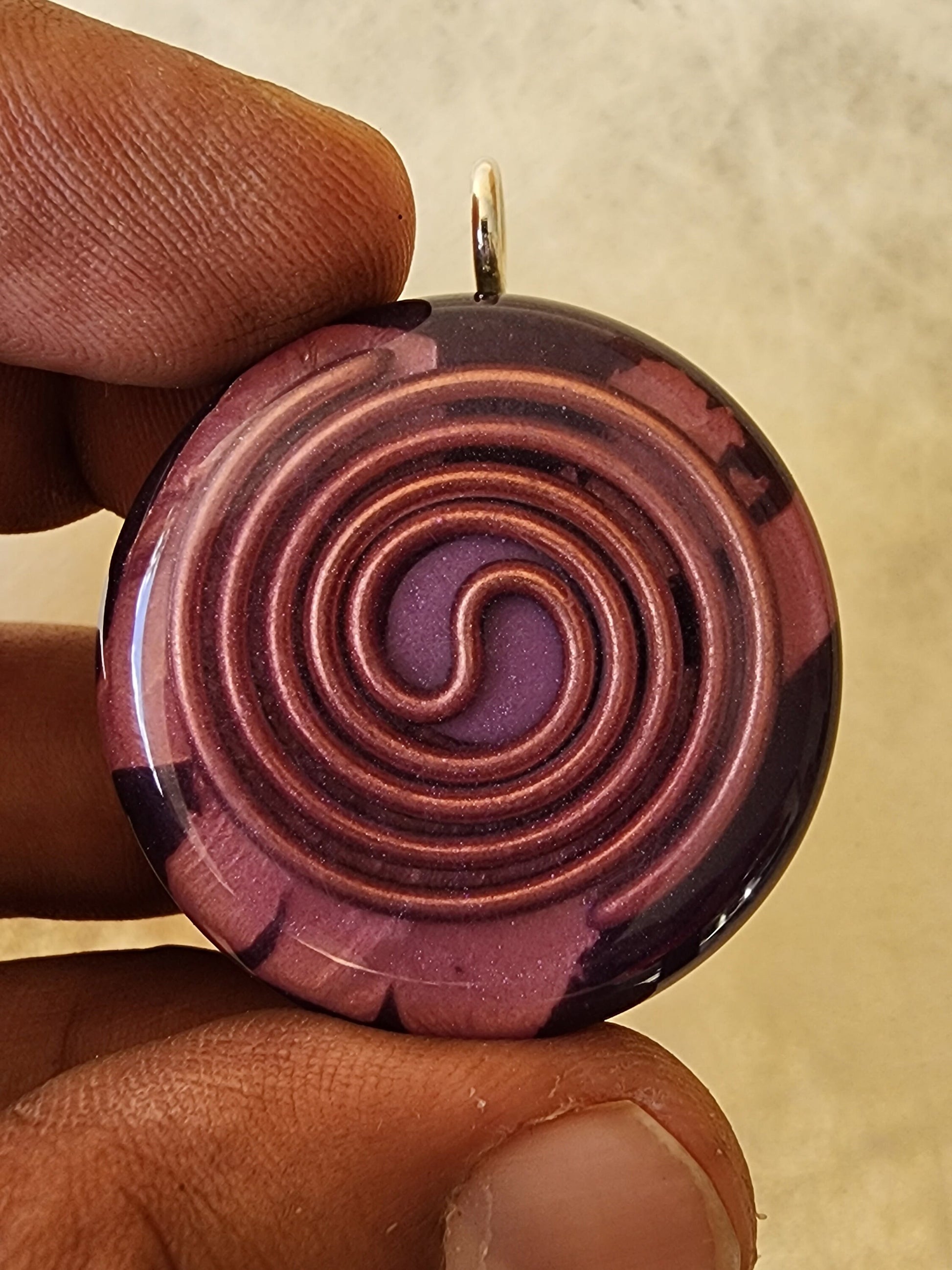Handmade 77 Crystal Matrix Orgone Pendant | Flower Mandala Pendant | Crown Chakra Crystal Matrix | EMF Protection Orgone Pendant