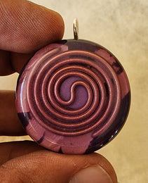 Handmade 77 Crystal Matrix Orgone Pendant | Flower Mandala Pendant | Crown Chakra Crystal Matrix | EMF Protection Orgone Pendant