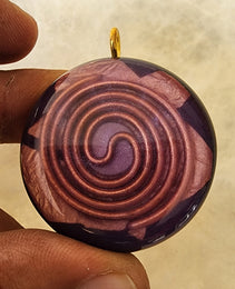 Handmade 77 Crystal Matrix Orgone Pendant | Nova Vision Holographic | EMF Protection Orgone Pendant | Orgonite Crystal Pendant