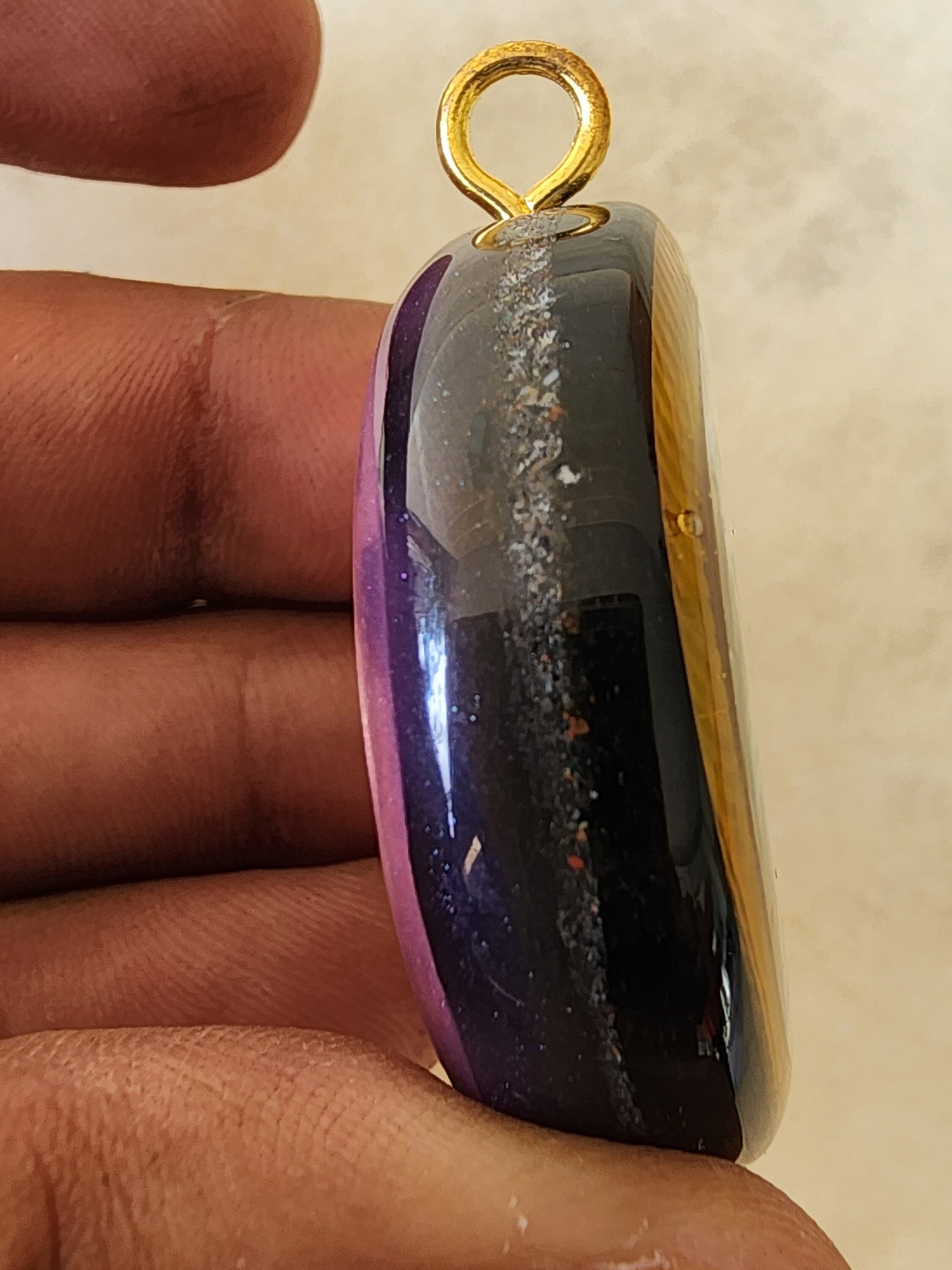 Handmade 77 Crystal Matrix Orgone Pendant | Nova Vision Holographic | EMF Protection Orgone Pendant | Orgonite Crystal Pendant