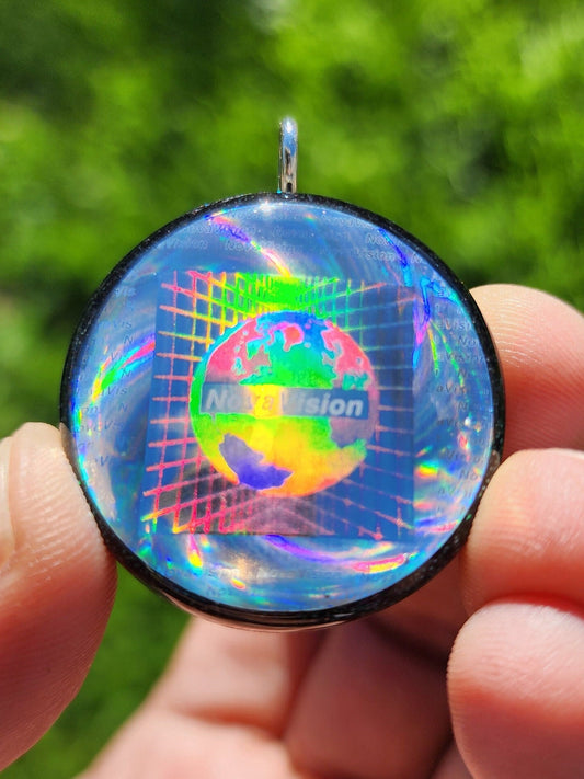 Handmade 77 Crystal Matrix Orgone Pendant | Nova Vision Holographic Pendant | Crown Chakra Crystal Matrix | EMF Protection Orgone Pendant