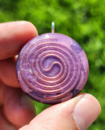 Handmade 77 Crystal Matrix Orgone Pendant | Nova Vision Holographic Pendant | Crown Chakra Crystal Matrix | EMF Protection Orgone Pendant