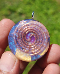 Handmade 77 Crystal Matrix Orgone Pendant | Silver Merkaba | Crown Chakra Crystal Matrix | EMF Protection Orgone Pendant